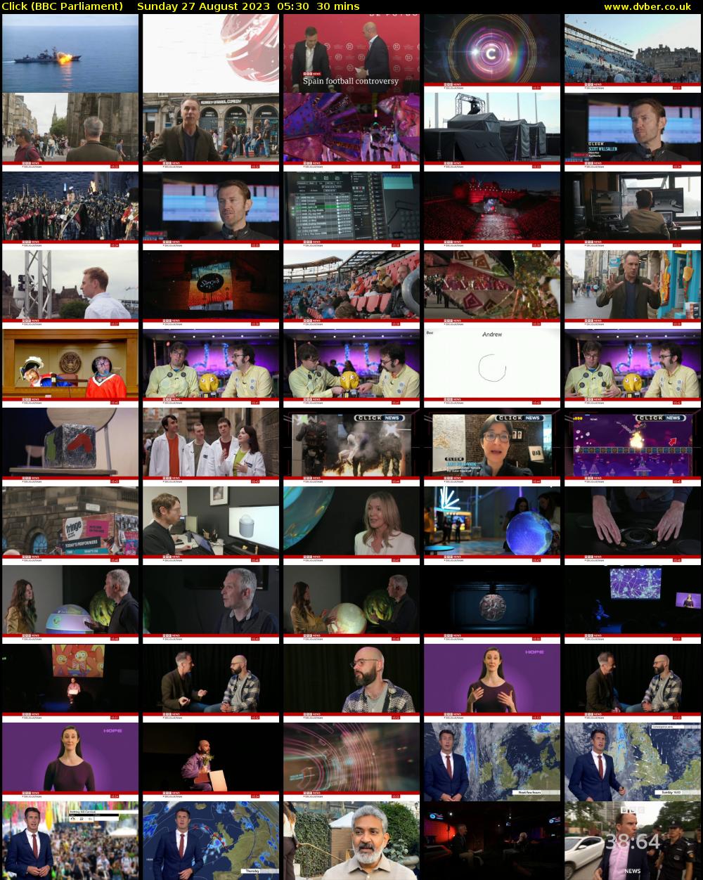 Click (BBC Parliament) Sunday 27 August 2023 05:30 - 06:00