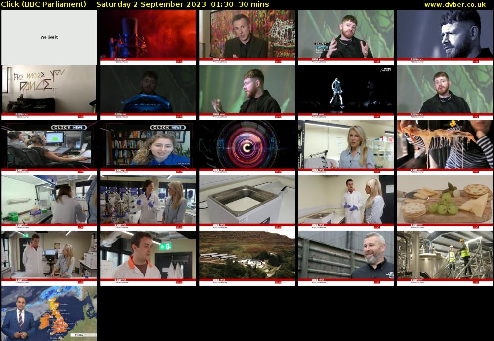 Click (BBC Parliament) Saturday 2 September 2023 01:30 - 02:00