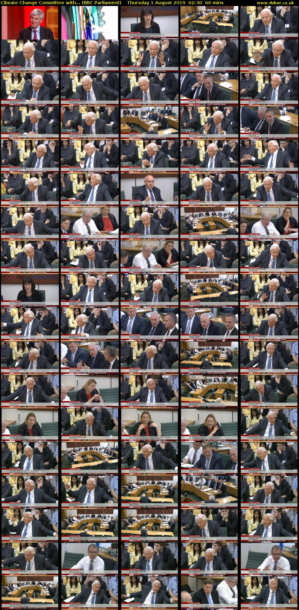 Climate Change Committee with... (BBC Parliament) Thursday 1 August 2019 02:30 - 03:30