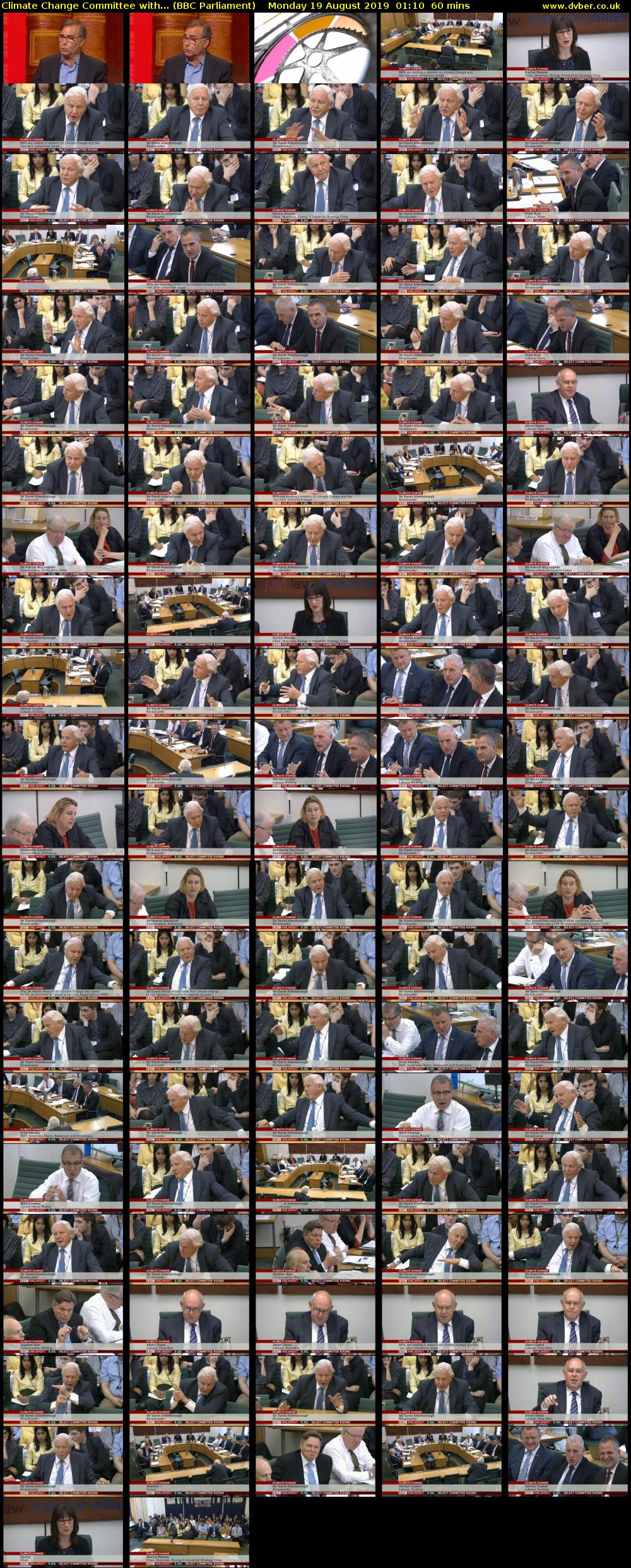 Climate Change Committee with... (BBC Parliament) Monday 19 August 2019 01:10 - 02:10