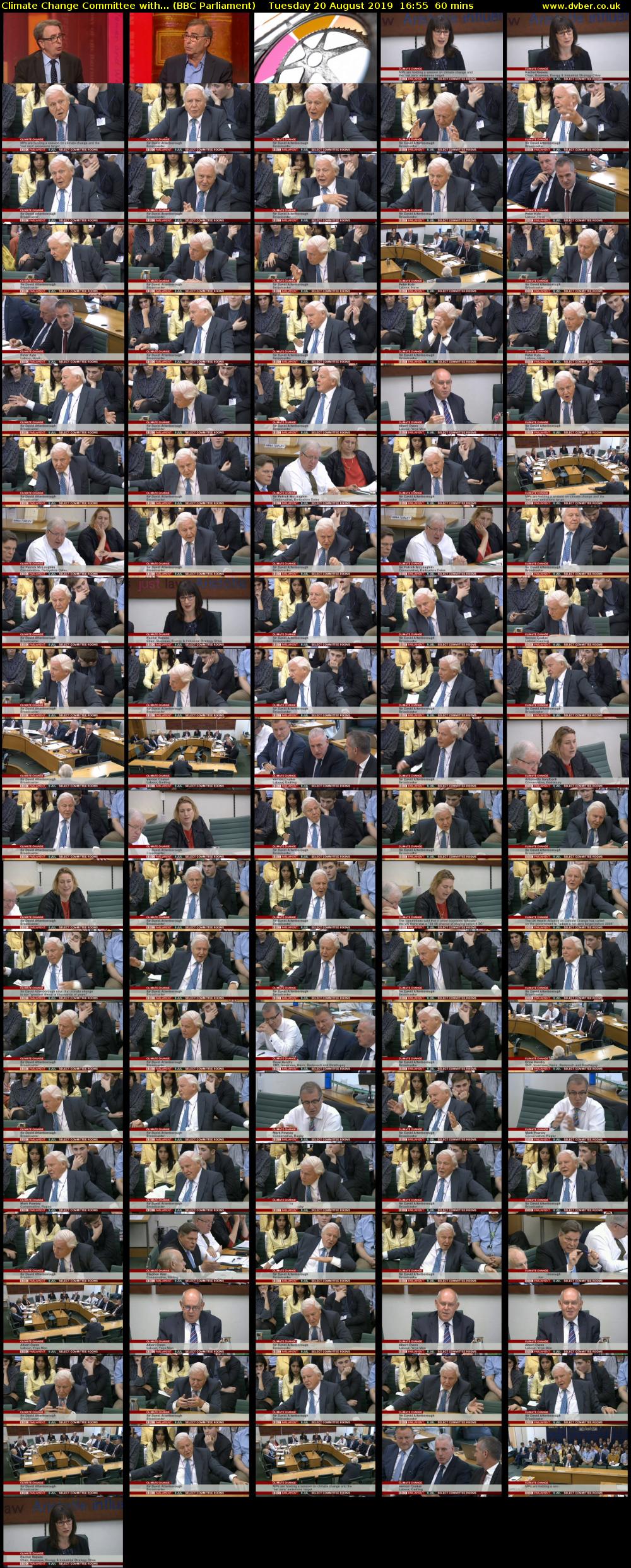 Climate Change Committee with... (BBC Parliament) Tuesday 20 August 2019 16:55 - 17:55
