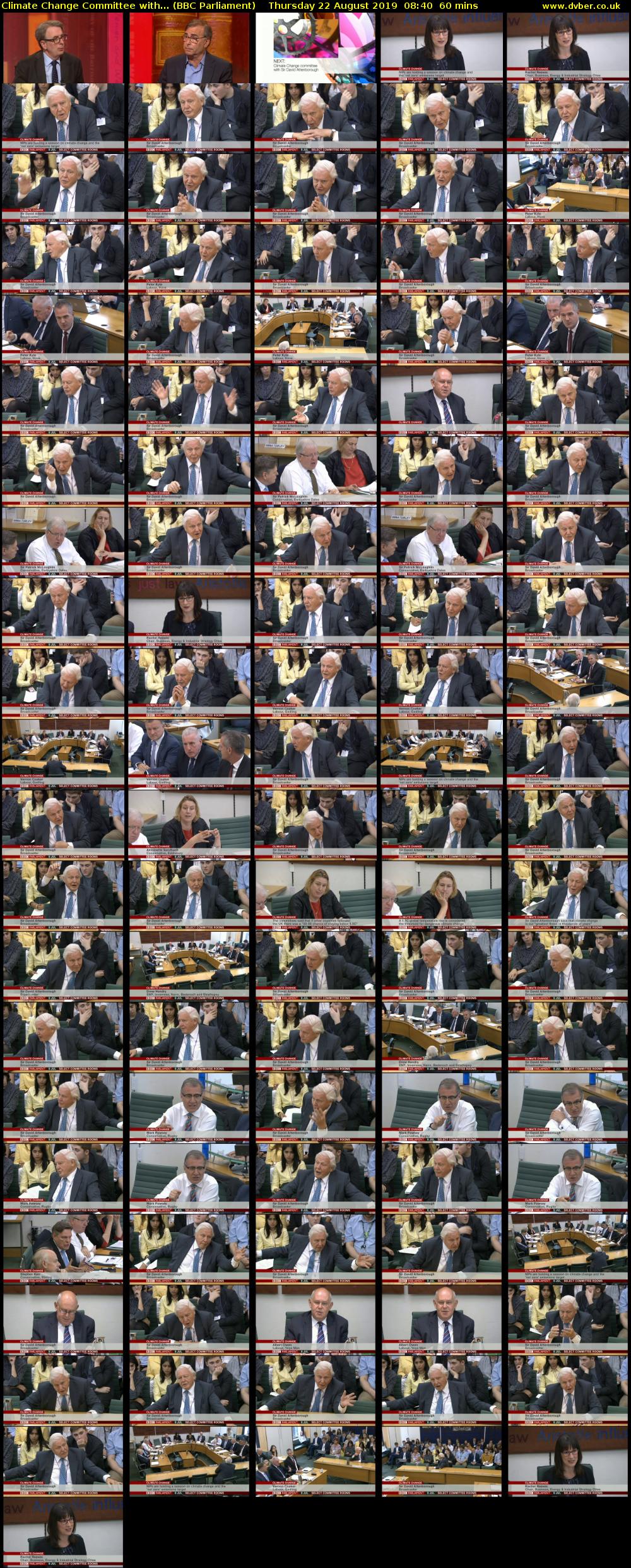 Climate Change Committee with... (BBC Parliament) Thursday 22 August 2019 08:40 - 09:40