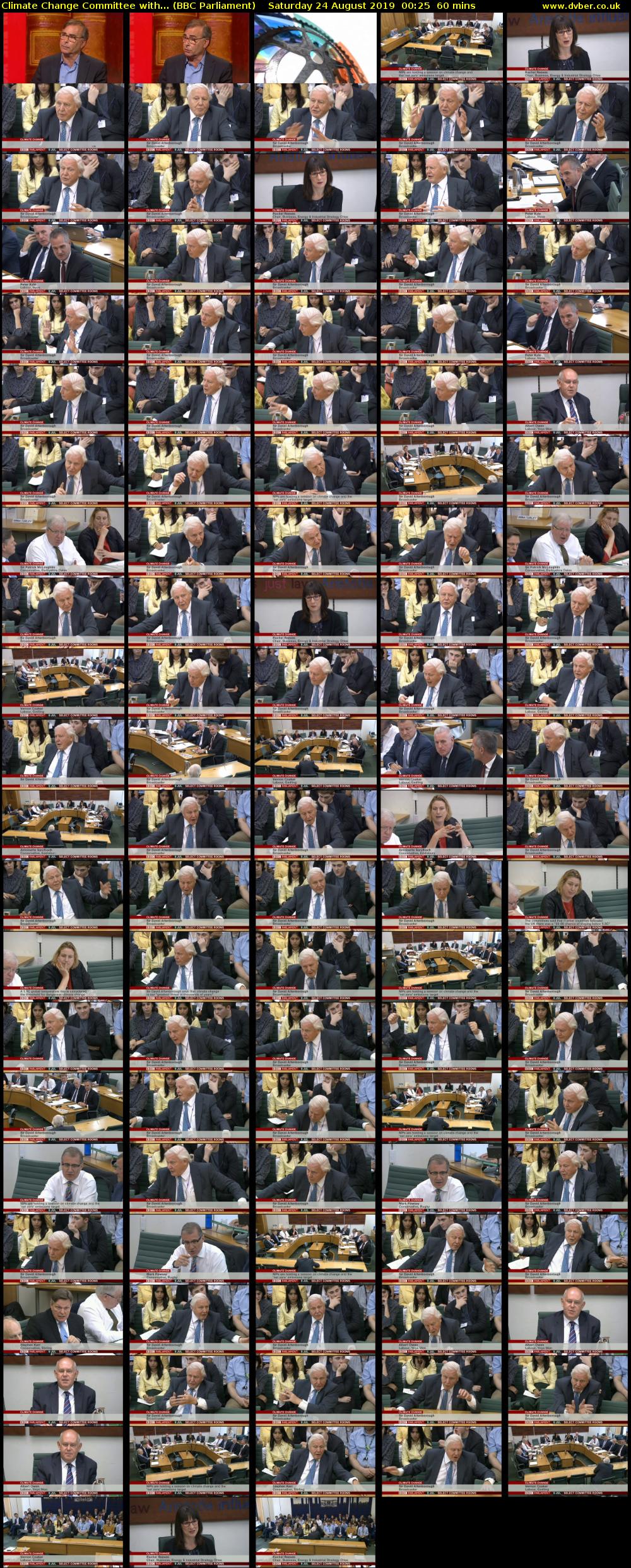 Climate Change Committee with... (BBC Parliament) Saturday 24 August 2019 00:25 - 01:25