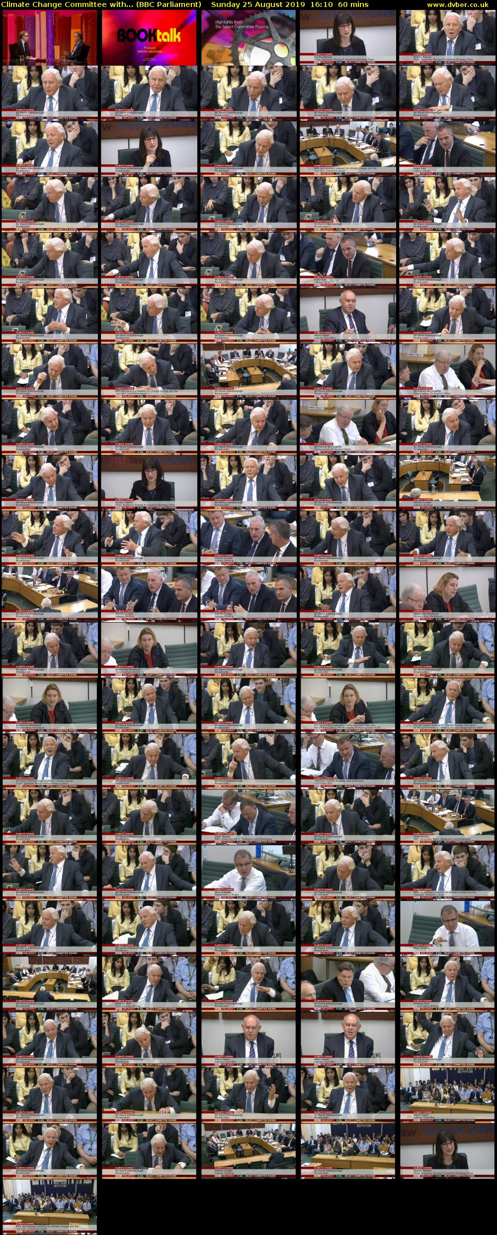 Climate Change Committee with... (BBC Parliament) Sunday 25 August 2019 16:10 - 17:10