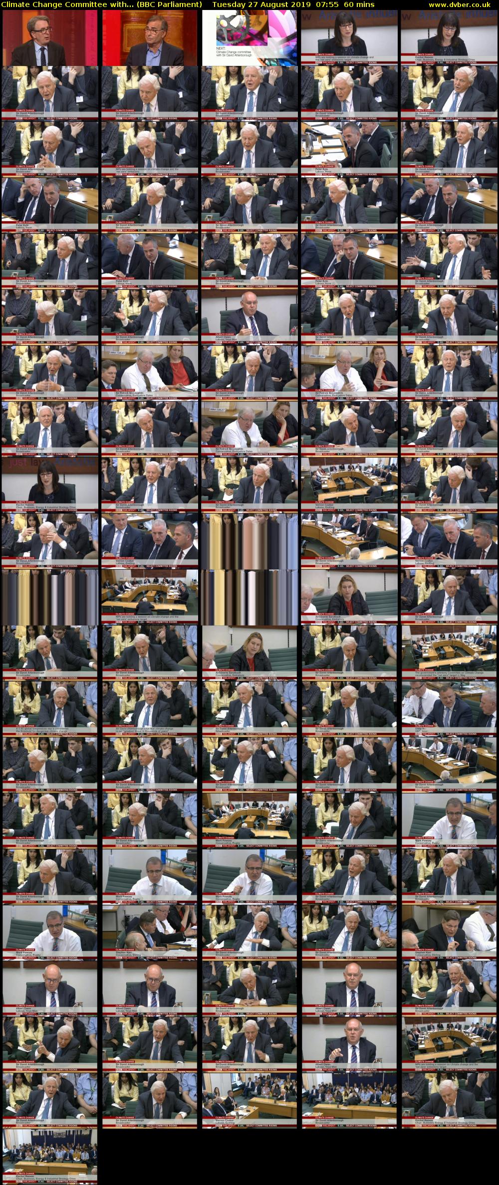 Climate Change Committee with... (BBC Parliament) Tuesday 27 August 2019 07:55 - 08:55