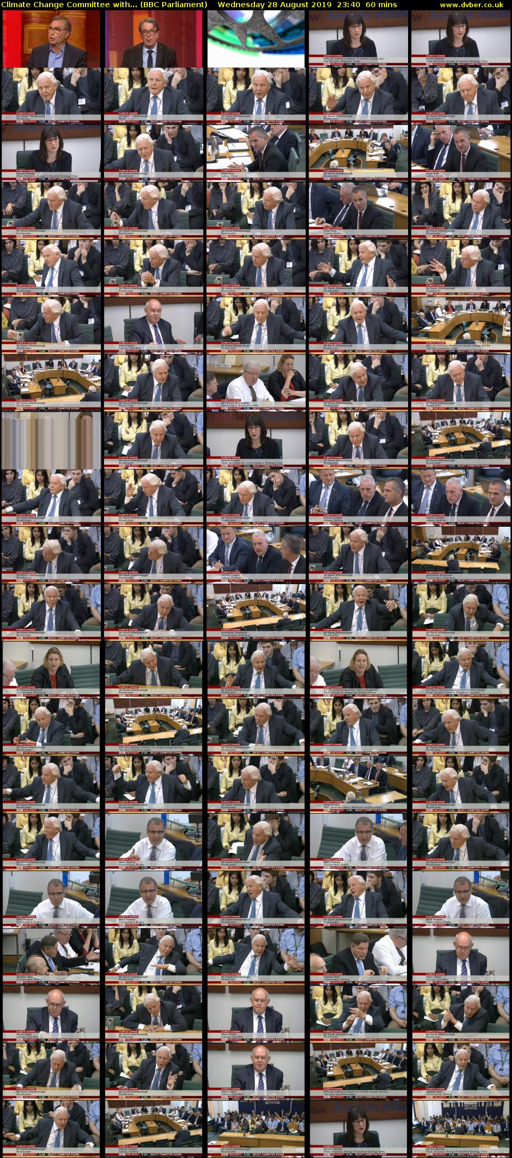 Climate Change Committee with... (BBC Parliament) Wednesday 28 August 2019 23:40 - 00:40