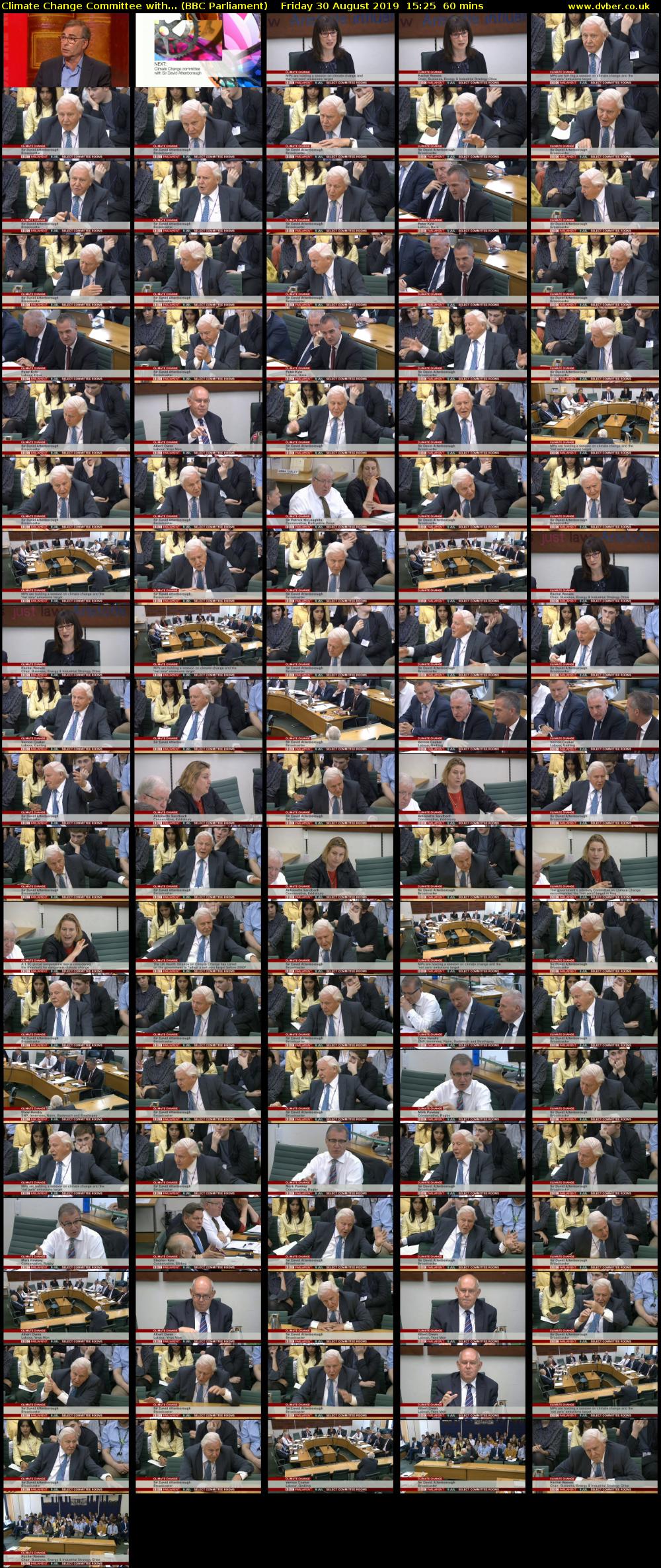 Climate Change Committee with... (BBC Parliament) Friday 30 August 2019 15:25 - 16:25