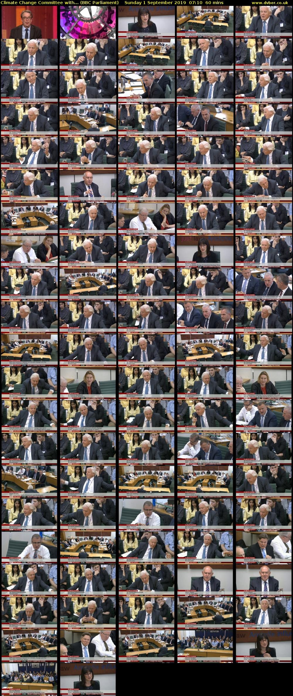 Climate Change Committee with... (BBC Parliament) Sunday 1 September 2019 07:10 - 08:10