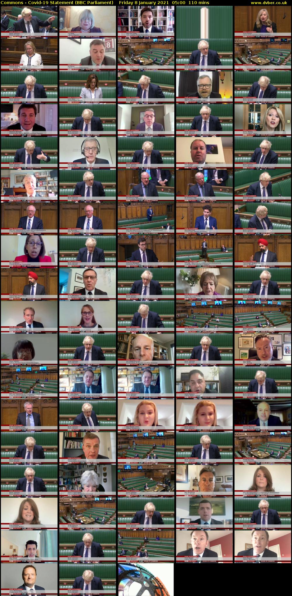 Commons - Covid-19 Statement (BBC Parliament) Friday 8 January 2021 05:00 - 06:50