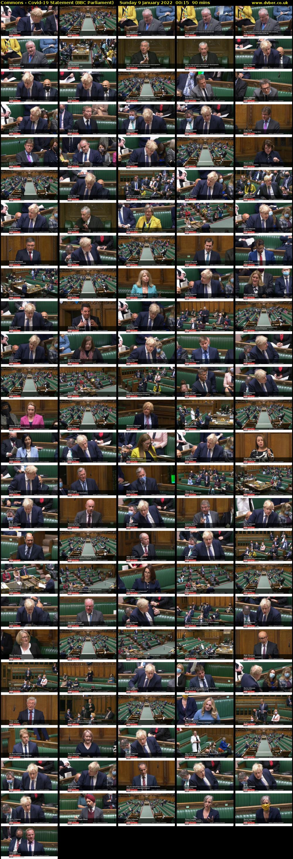 Commons - Covid-19 Statement (BBC Parliament) Sunday 9 January 2022 00:15 - 01:45