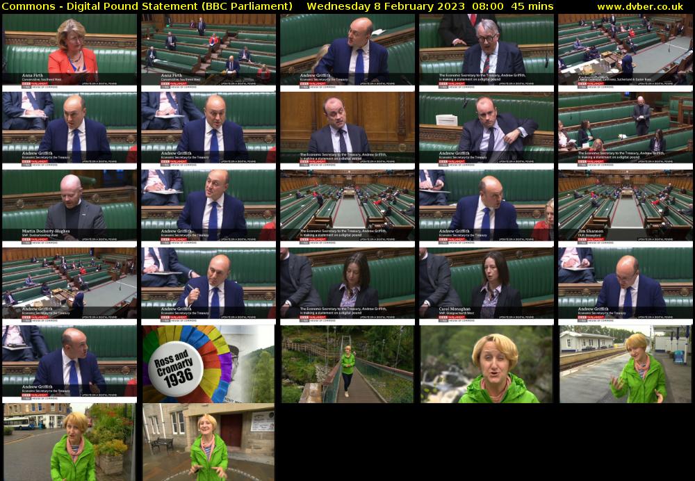 Commons - Digital Pound Statement (BBC Parliament) Wednesday 8 February 2023 08:00 - 08:45