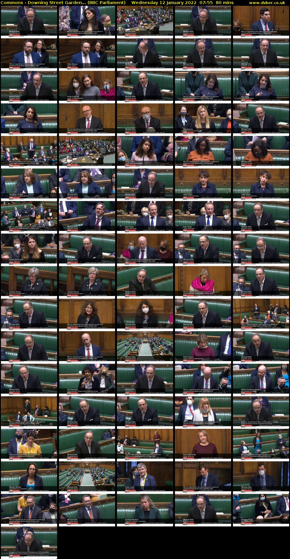 Commons - Downing Street Garden... (BBC Parliament) Wednesday 12 January 2022 07:55 - 09:15