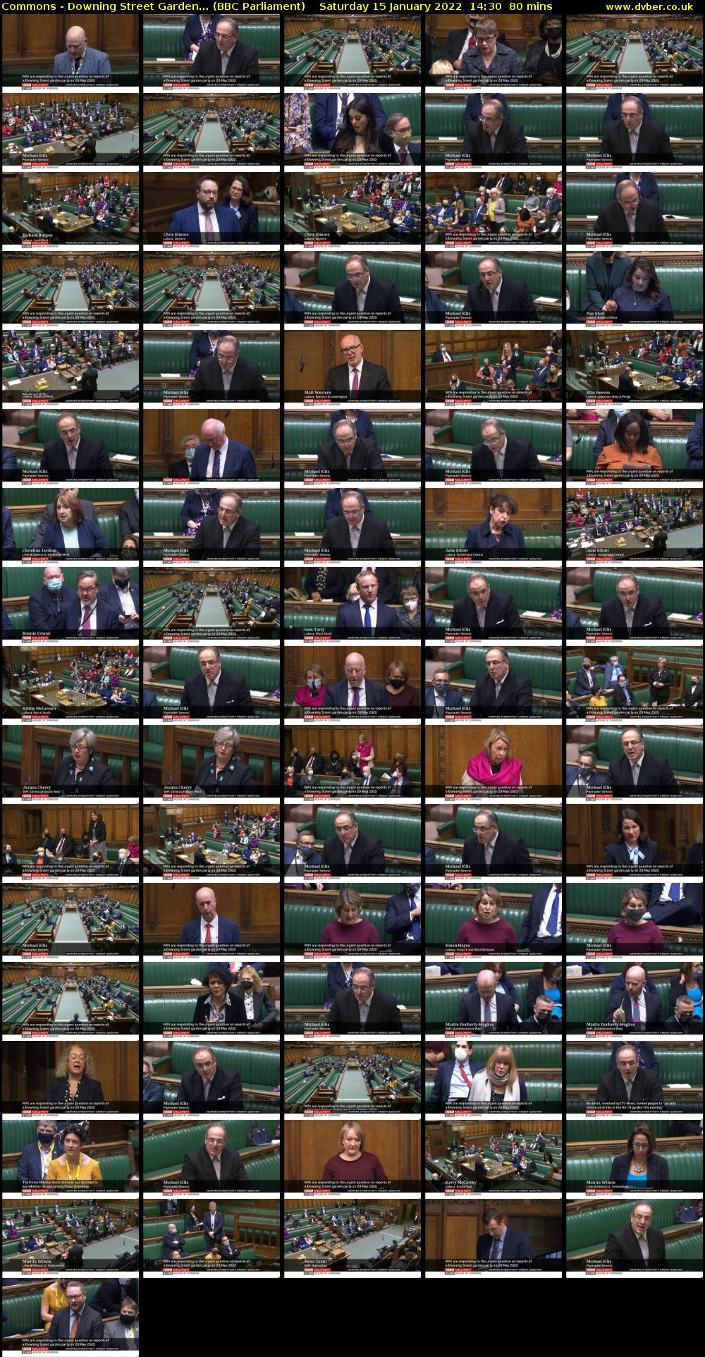 Commons - Downing Street Garden... (BBC Parliament) Saturday 15 January 2022 14:30 - 15:50
