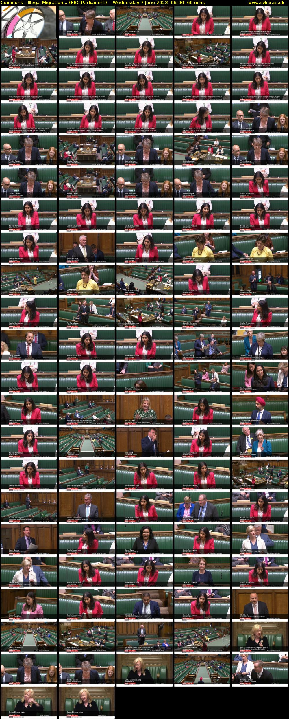 Commons - Illegal Migration... (BBC Parliament) Wednesday 7 June 2023 06:00 - 07:00