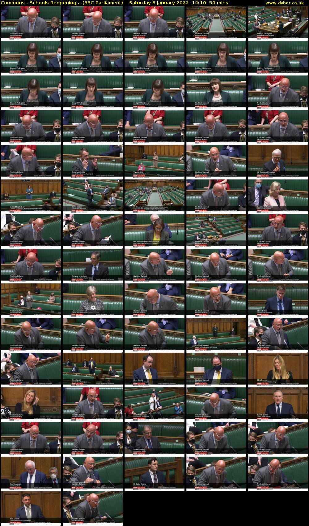 Commons - Schools Reopening... (BBC Parliament) Saturday 8 January 2022 14:10 - 15:00