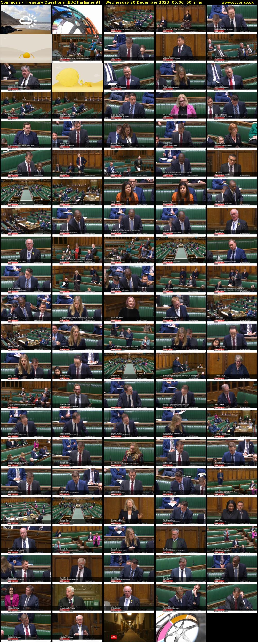 Commons - Treasury Questions (BBC Parliament) Wednesday 20 December 2023 06:00 - 07:00