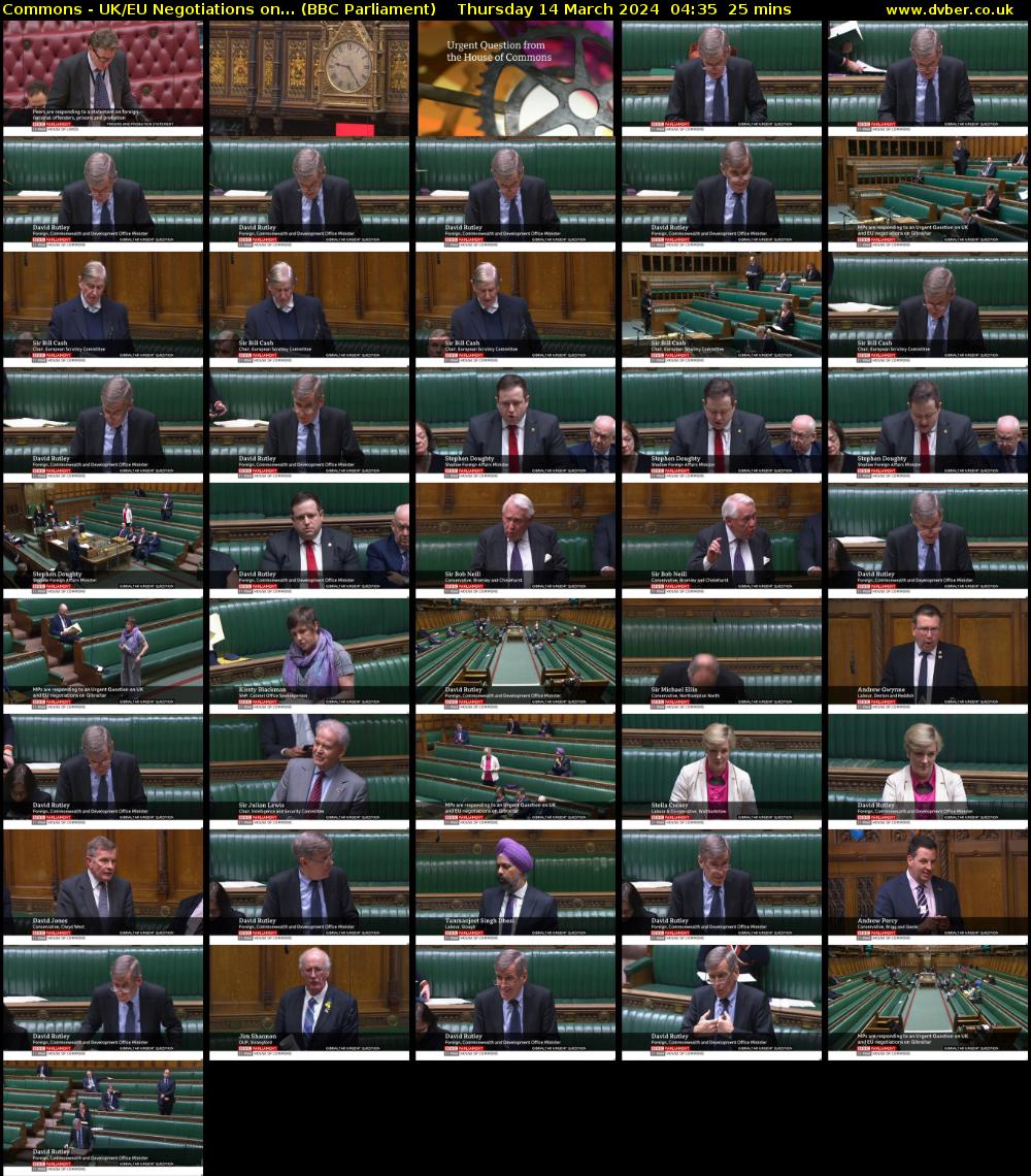 Commons - UK/EU Negotiations on... (BBC Parliament) Thursday 14 March 2024 04:35 - 05:00