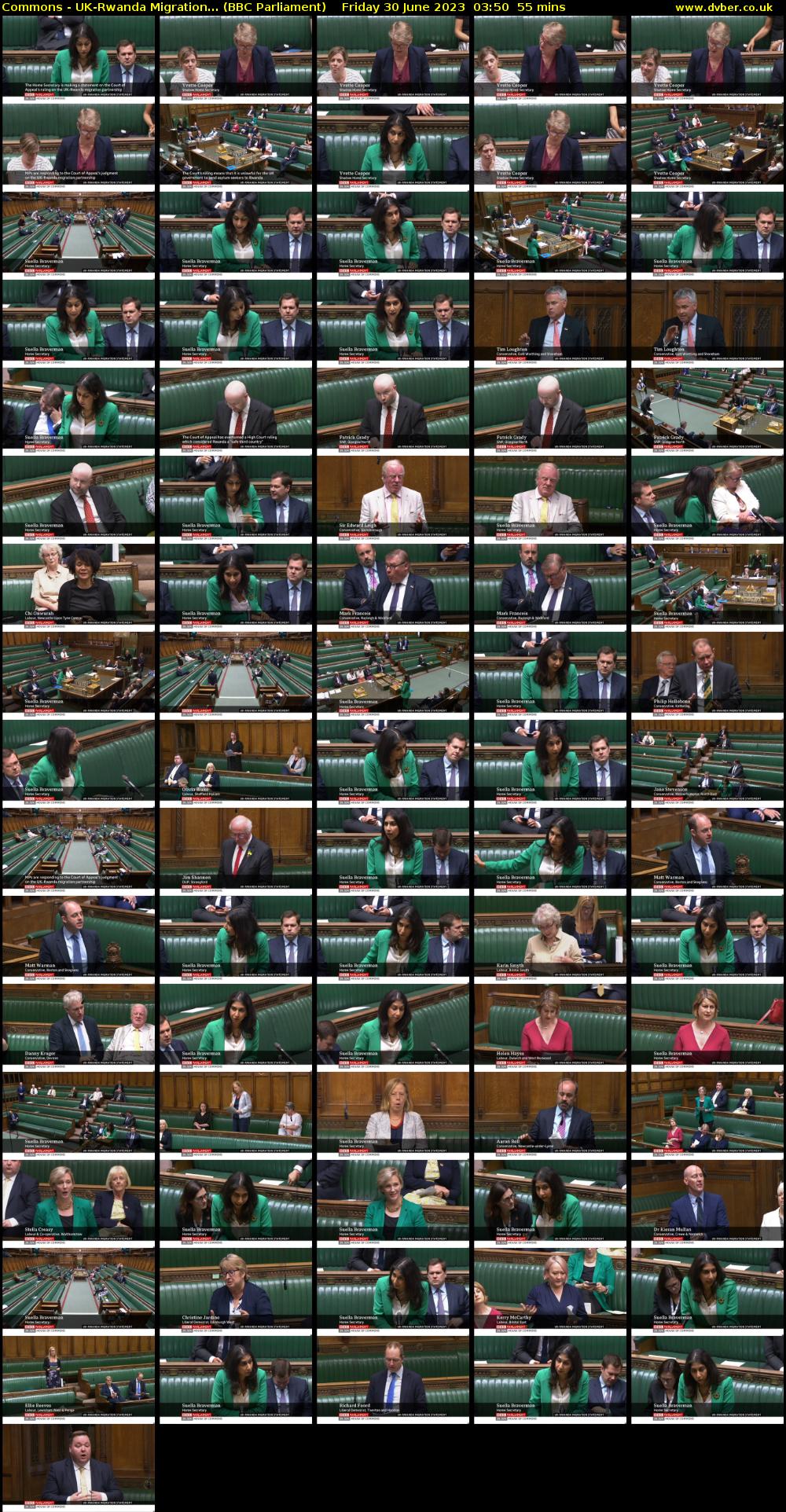 Commons - UK-Rwanda Migration... (BBC Parliament) Friday 30 June 2023 03:50 - 04:45