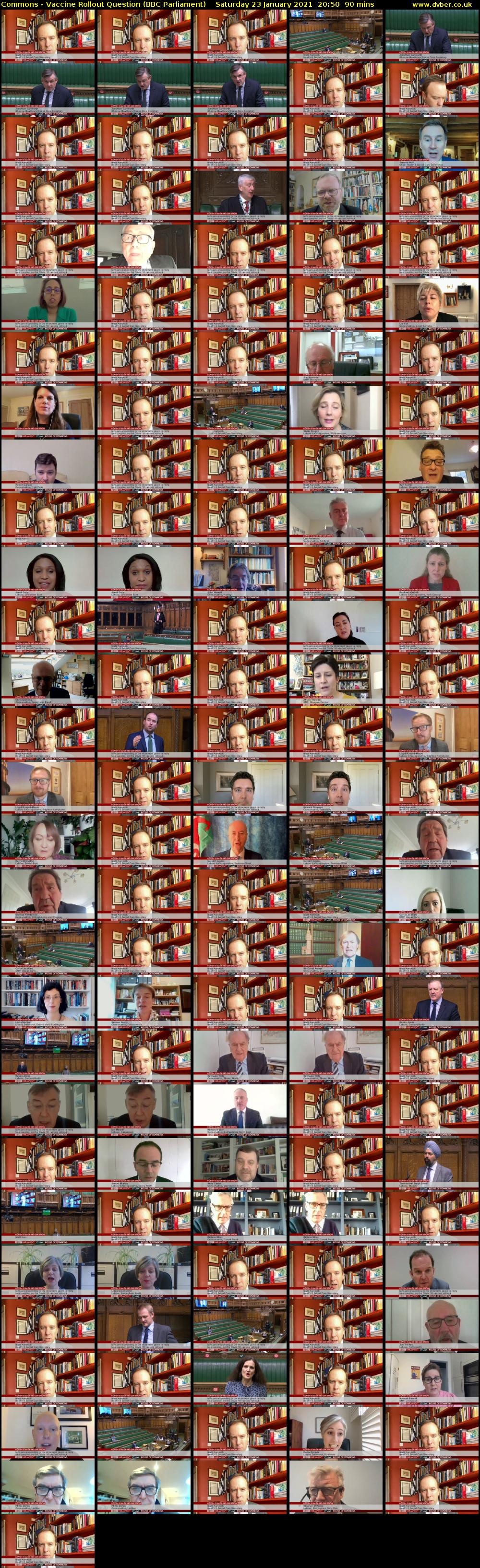 Commons - Vaccine Rollout Question (BBC Parliament) Saturday 23 January 2021 20:50 - 22:20