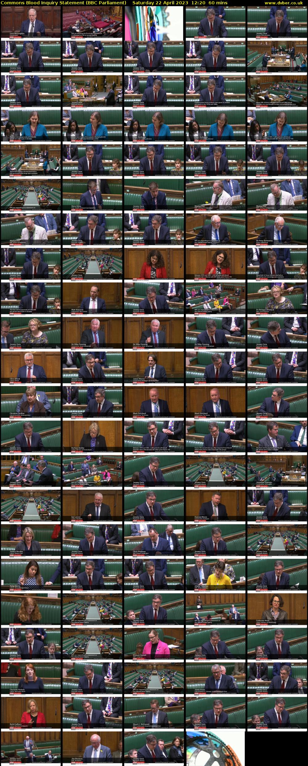 Commons Blood Inquiry Statement (BBC Parliament) Saturday 22 April 2023 12:20 - 13:20