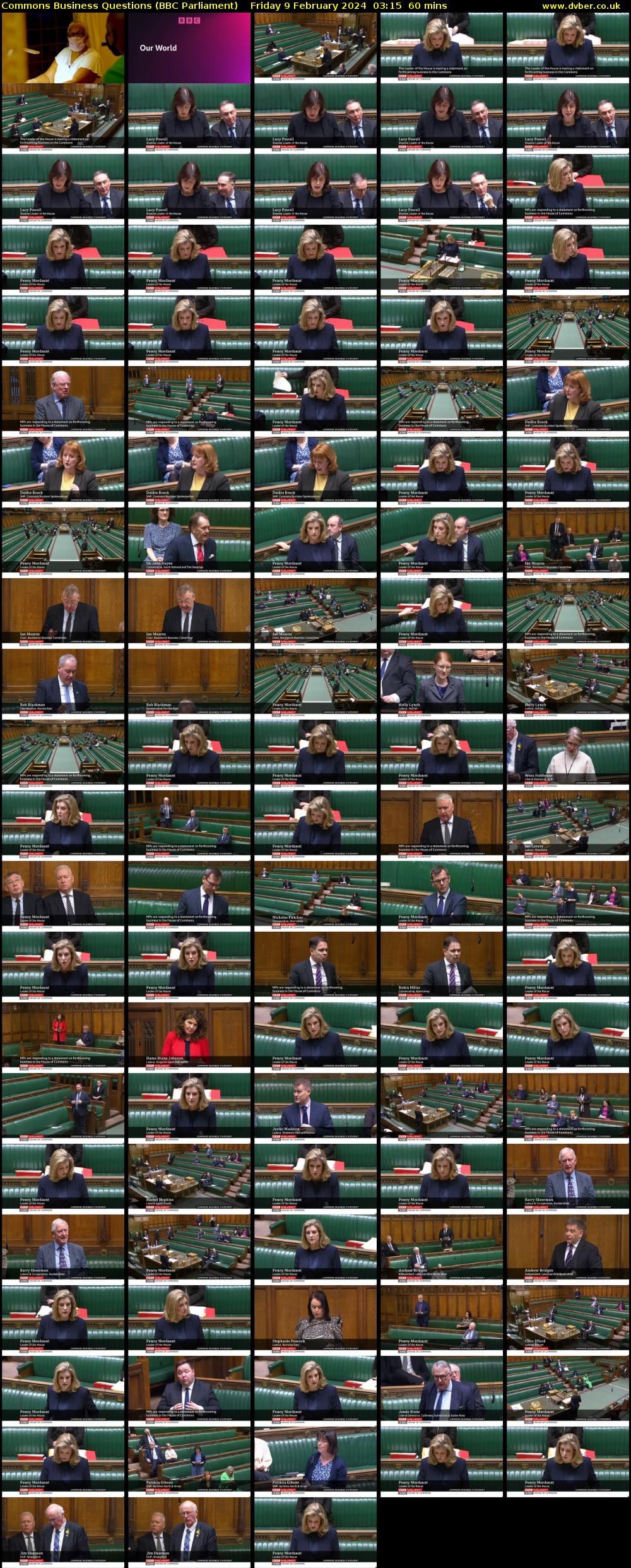 Commons Business Questions (BBC Parliament) Friday 9 February 2024 03:15 - 04:15