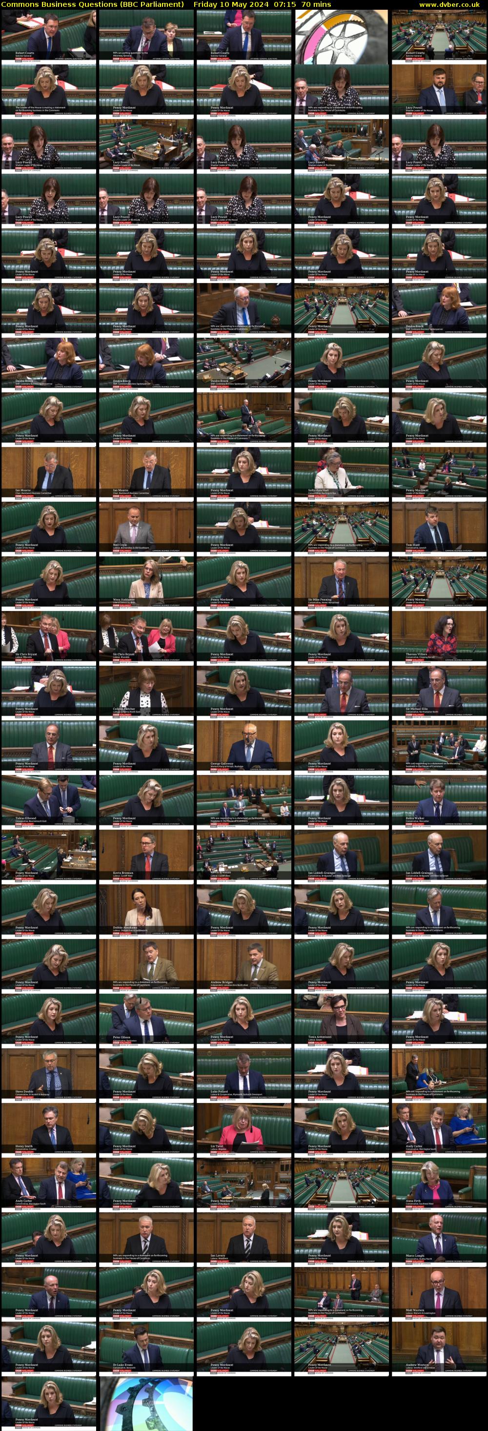 Commons Business Questions (BBC Parliament) Friday 10 May 2024 07:15 - 08:25