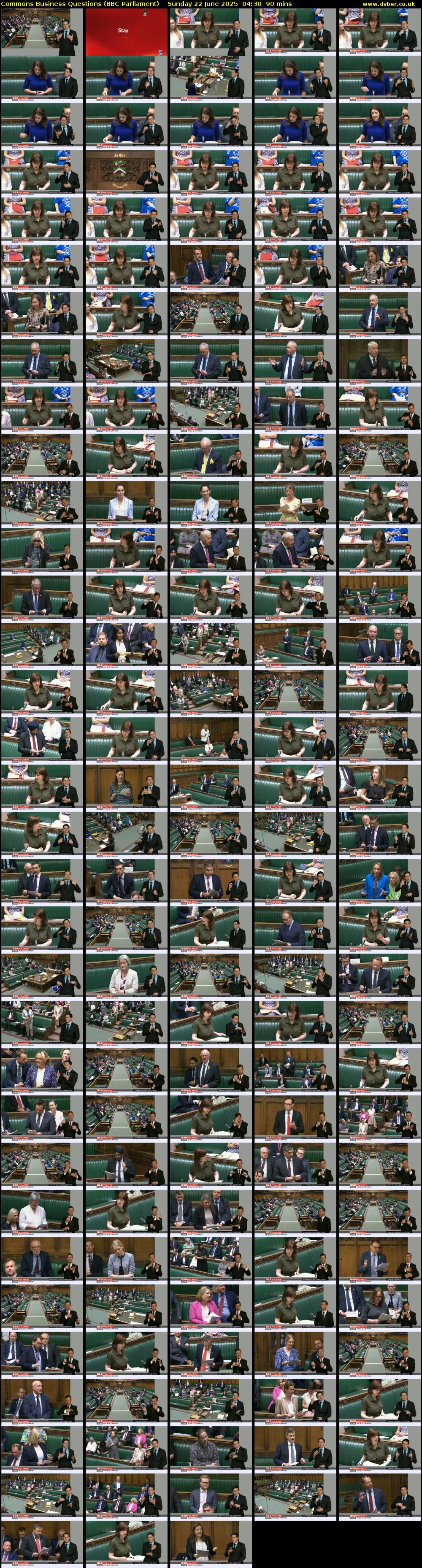 Commons Business Questions (BBC Parliament) Sunday 22 June 2025 04:30 - 06:00