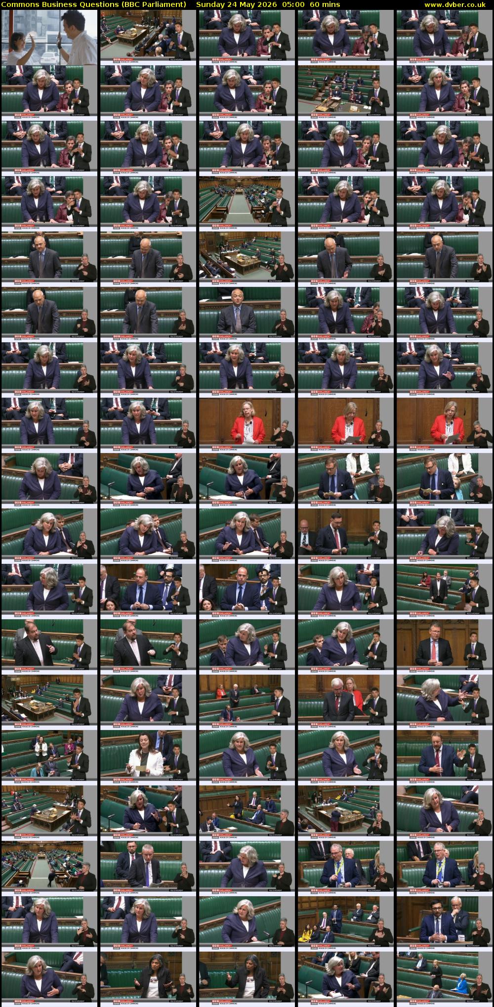 Commons Business Questions (BBC Parliament) Sunday 24 May 2026 05:00 - 06:00