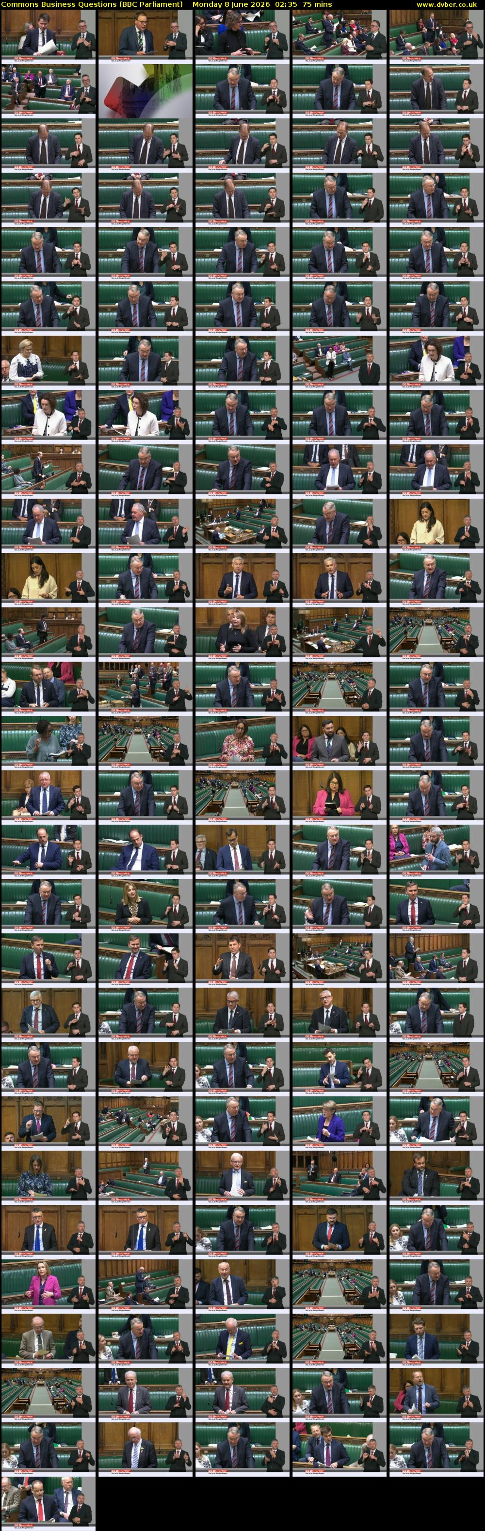 Commons Business Questions (BBC Parliament) Monday 8 June 2026 02:35 - 03:50