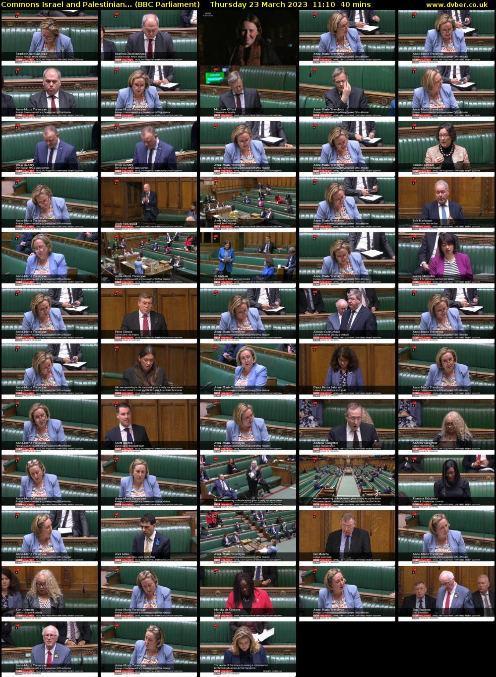 Commons Israel and Palestinian... (BBC Parliament) Thursday 23 March 2023 11:10 - 11:50