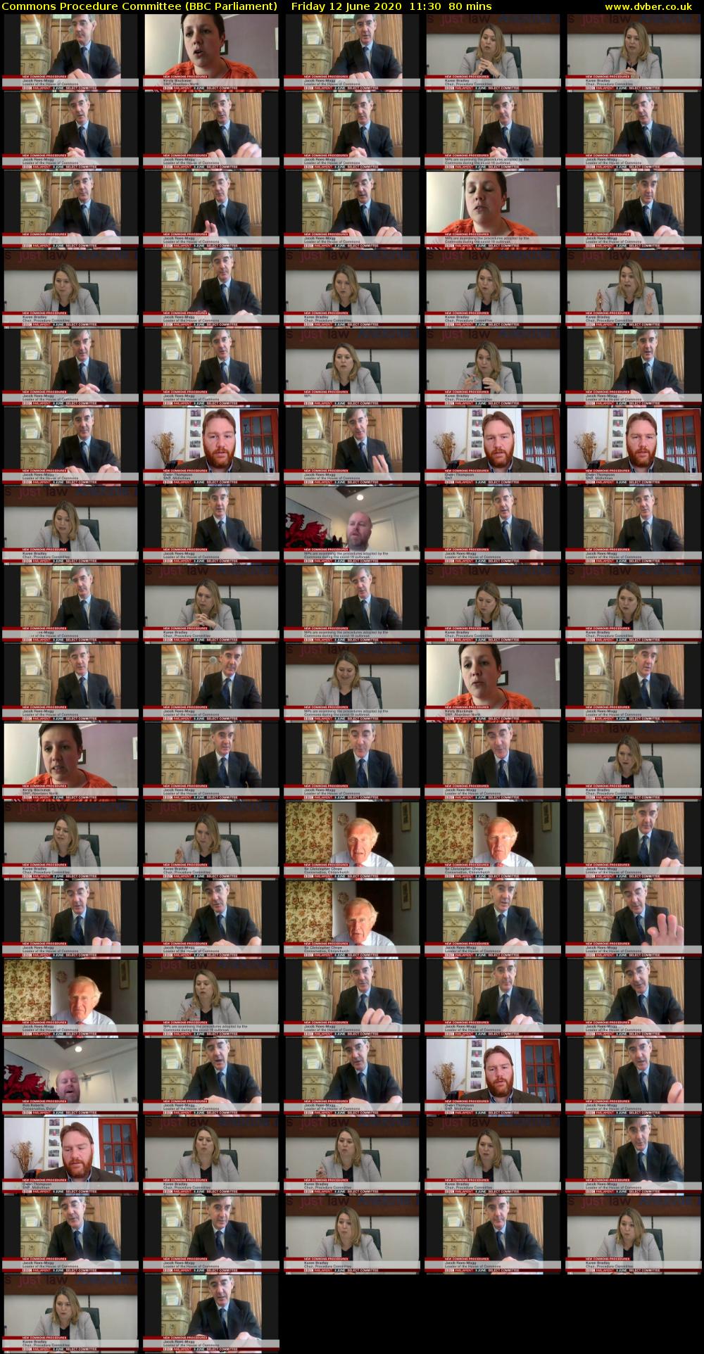 Commons Procedure Committee (BBC Parliament) Friday 12 June 2020 11:30 - 12:50