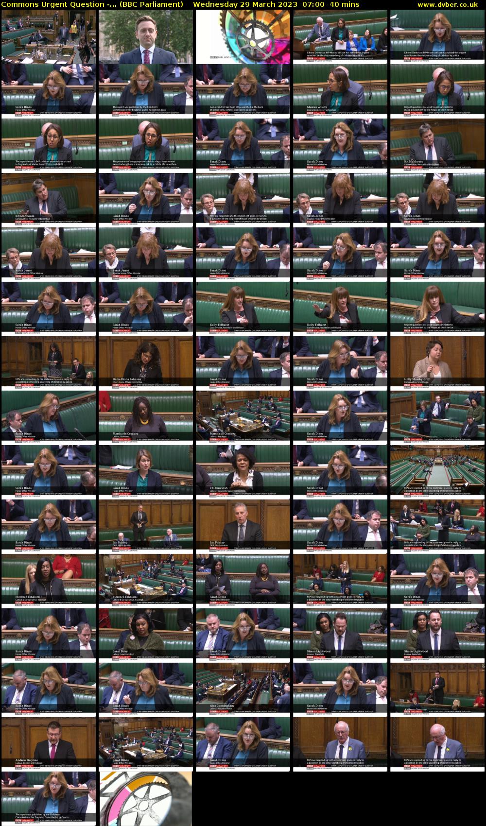 Commons Urgent Question -... (BBC Parliament) Wednesday 29 March 2023 07:00 - 07:40