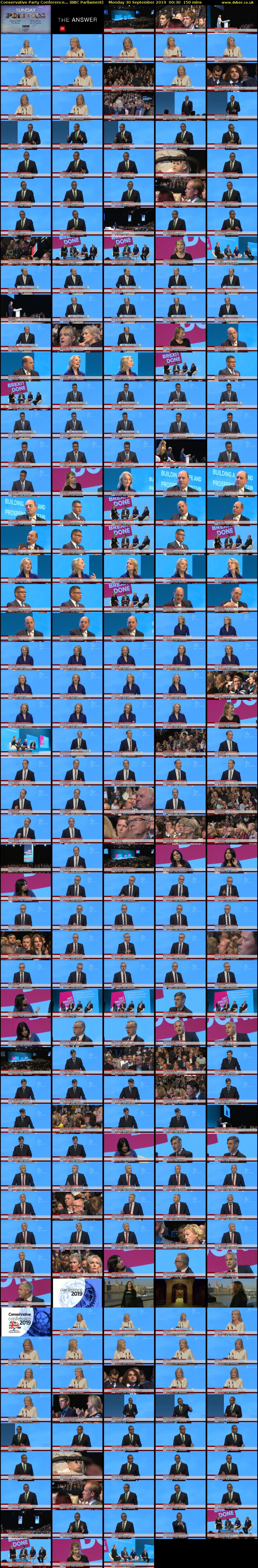 Conservative Party Conference... (BBC Parliament) Monday 30 September 2019 00:30 - 03:00