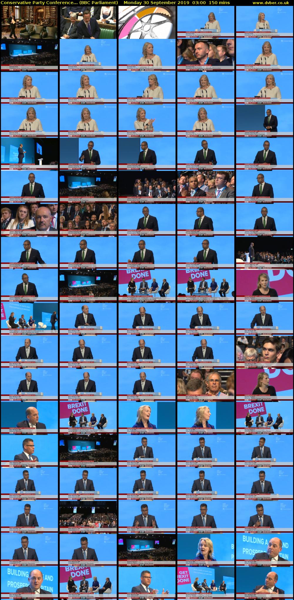 Conservative Party Conference... (BBC Parliament) Monday 30 September 2019 03:00 - 05:30