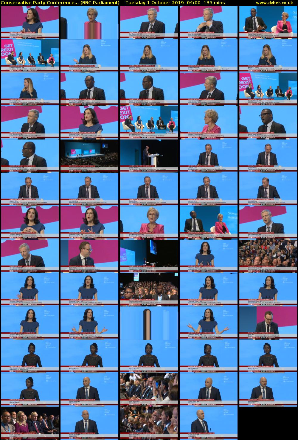 Conservative Party Conference... (BBC Parliament) Tuesday 1 October 2019 04:00 - 06:15