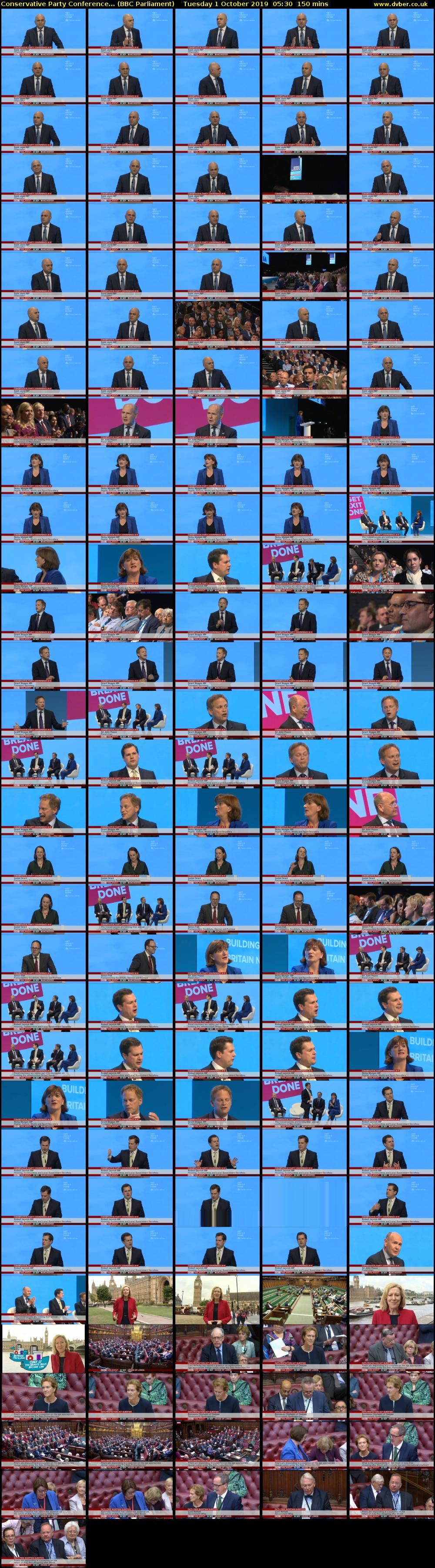 Conservative Party Conference... (BBC Parliament) Tuesday 1 October 2019 05:30 - 08:00