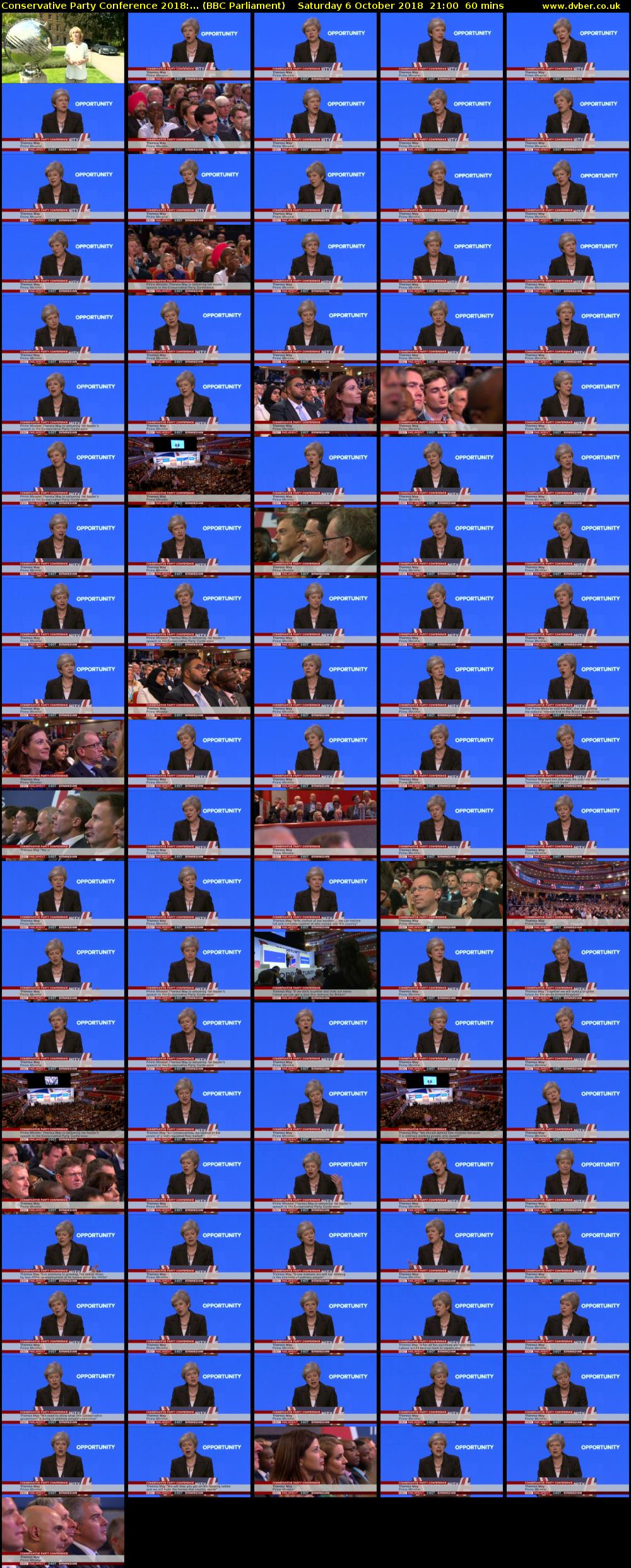 Conservative Party Conference 2018:... (BBC Parliament) Saturday 6 October 2018 21:00 - 22:00