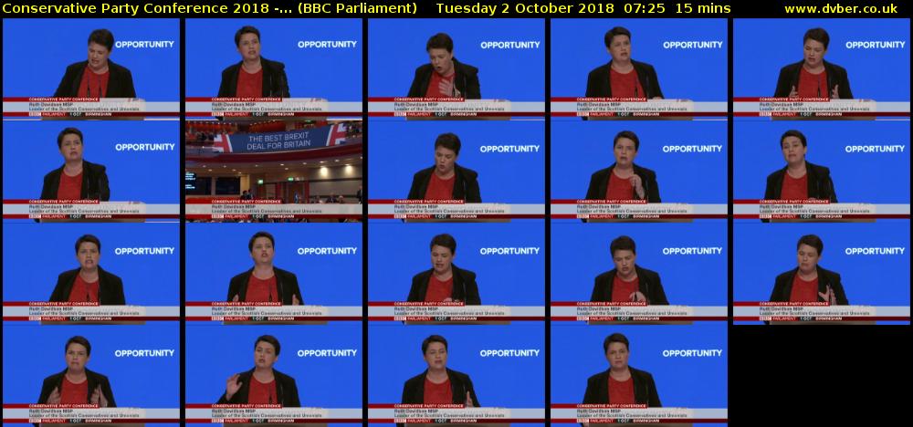 Conservative Party Conference 2018 -... (BBC Parliament) Tuesday 2 October 2018 07:25 - 07:40