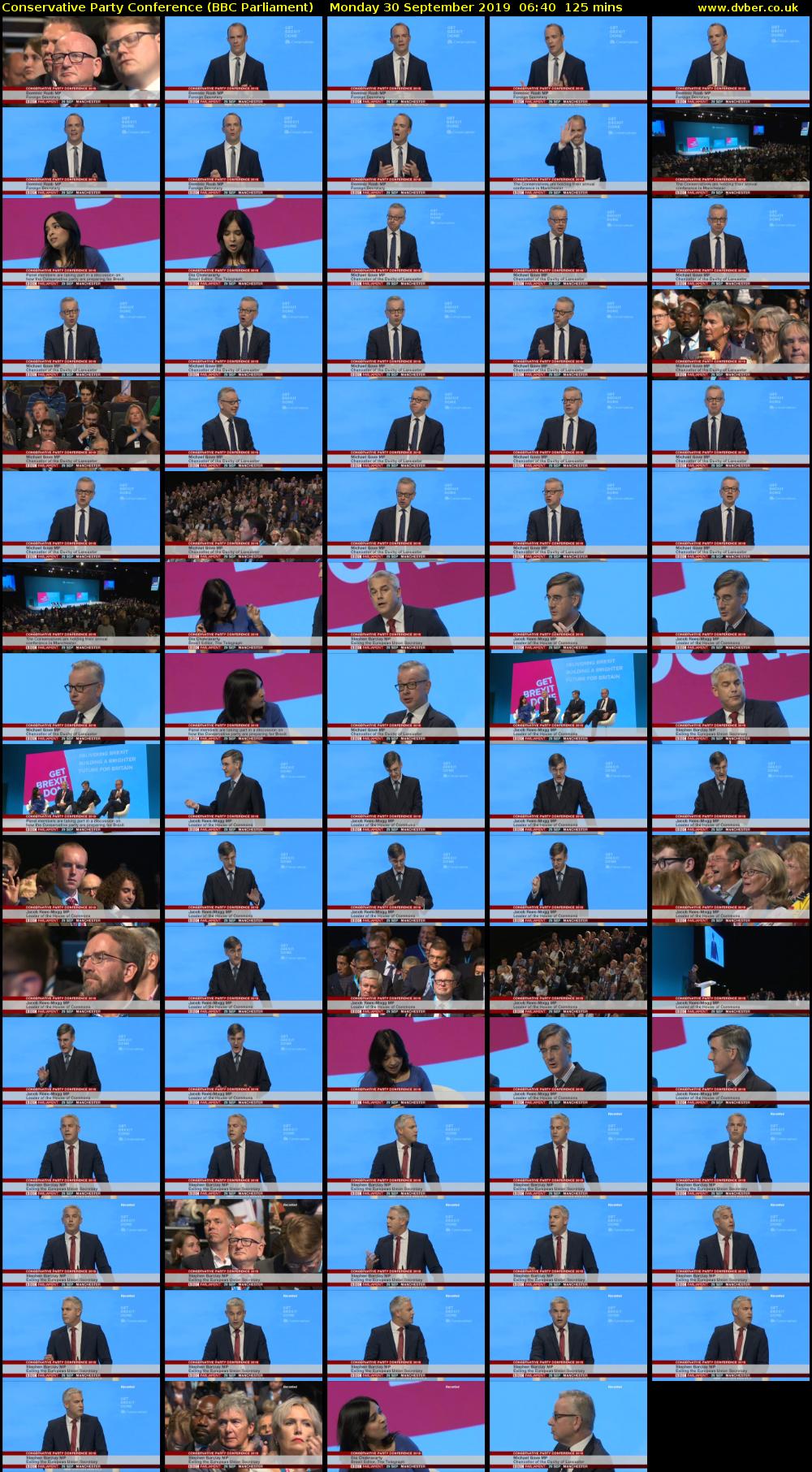Conservative Party Conference (BBC Parliament) Monday 30 September 2019 06:40 - 08:45