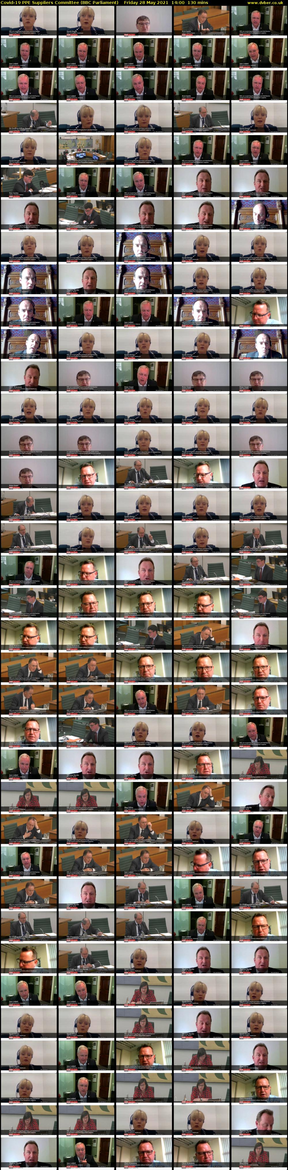 Covid-19 PPE Suppliers Committee (BBC Parliament) Friday 28 May 2021 14:00 - 16:10