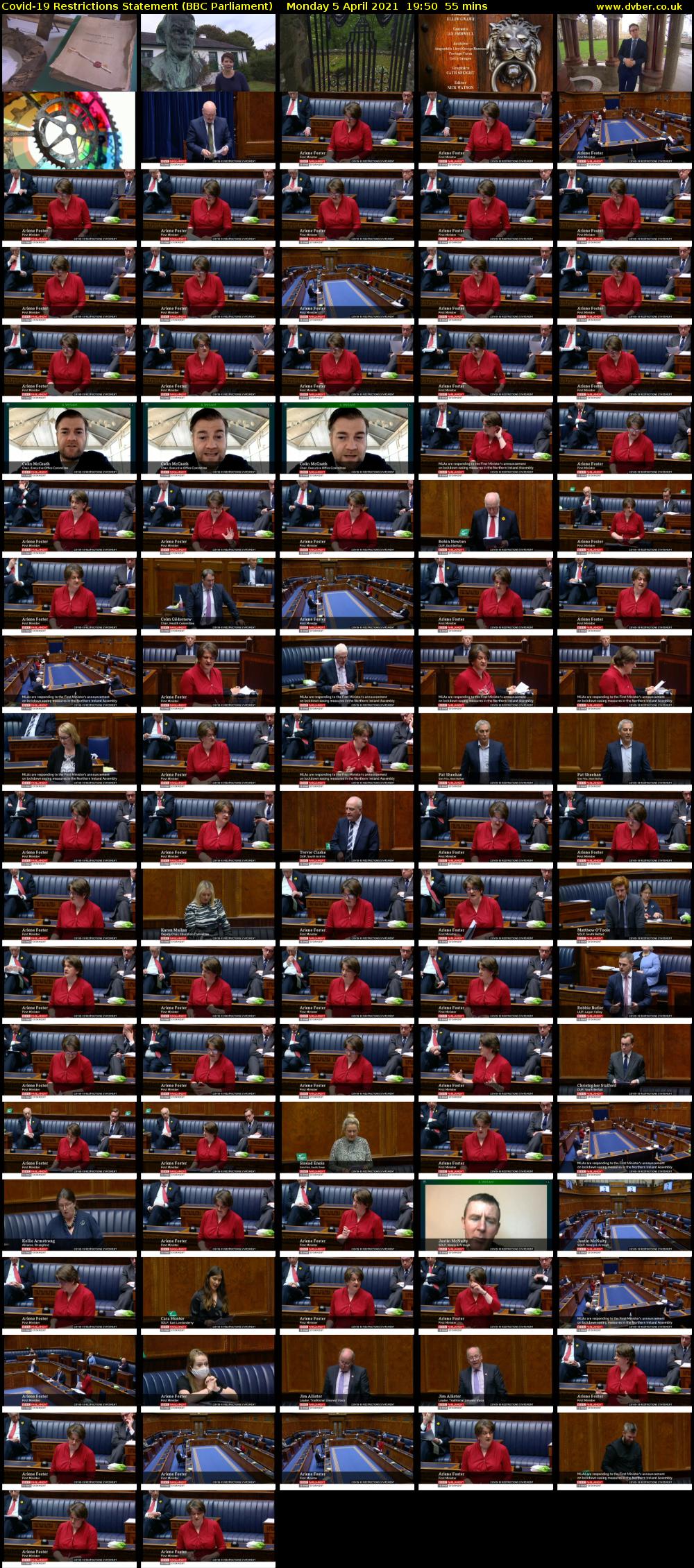 Covid-19 Restrictions Statement (BBC Parliament) Monday 5 April 2021 19:50 - 20:45