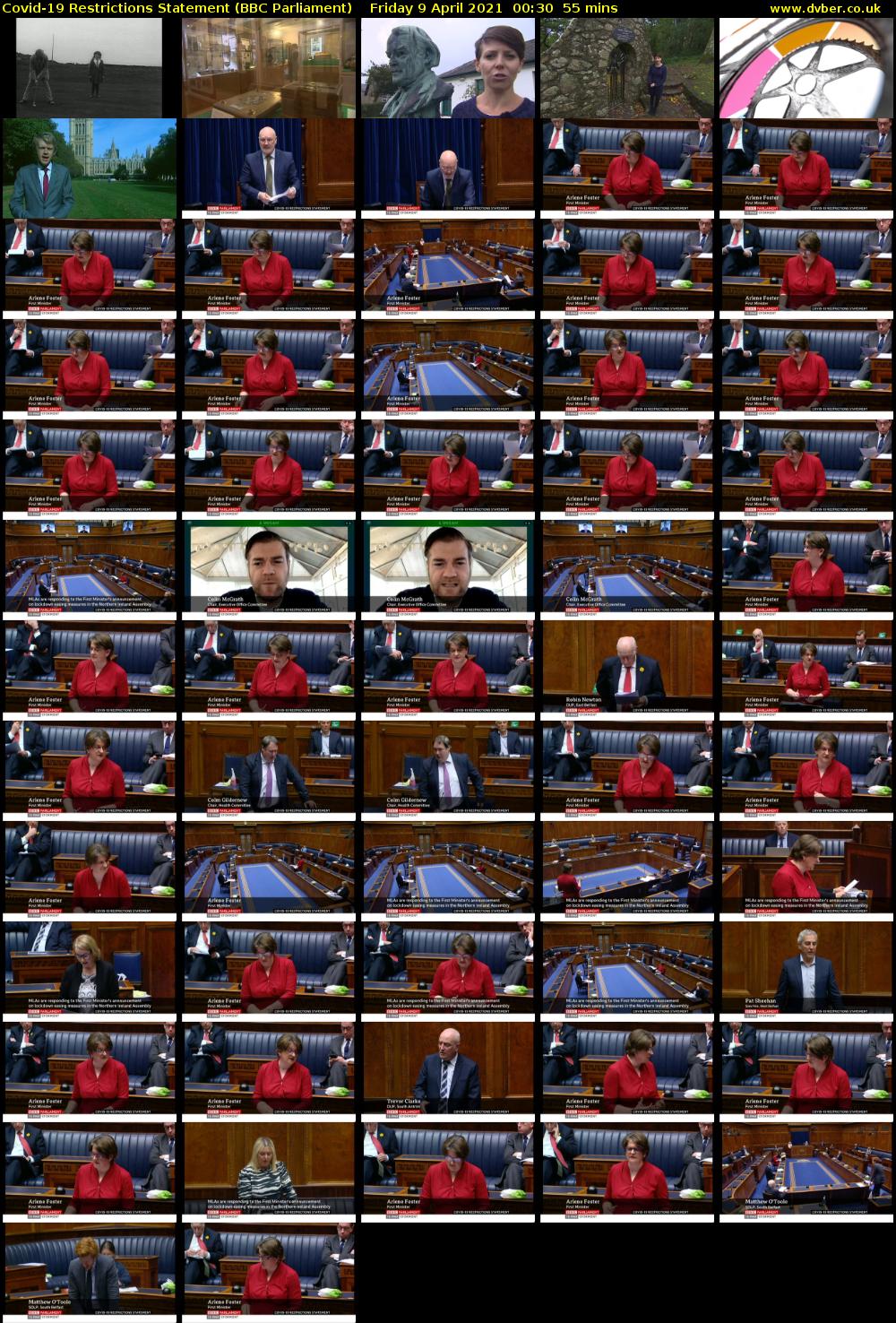 Covid-19 Restrictions Statement (BBC Parliament) Friday 9 April 2021 00:30 - 01:25