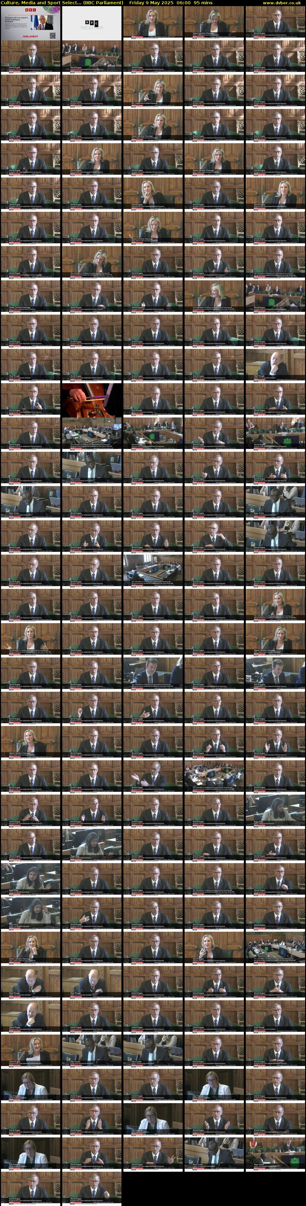Culture, Media and Sport Select... (BBC Parliament) Friday 9 May 2025 06:00 - 07:35