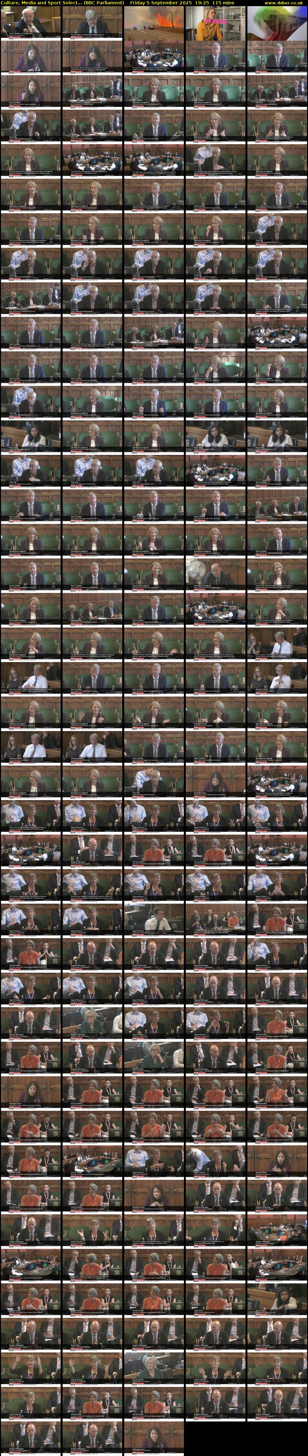 Culture, Media and Sport Select... (BBC Parliament) Friday 5 September 2025 19:25 - 21:20