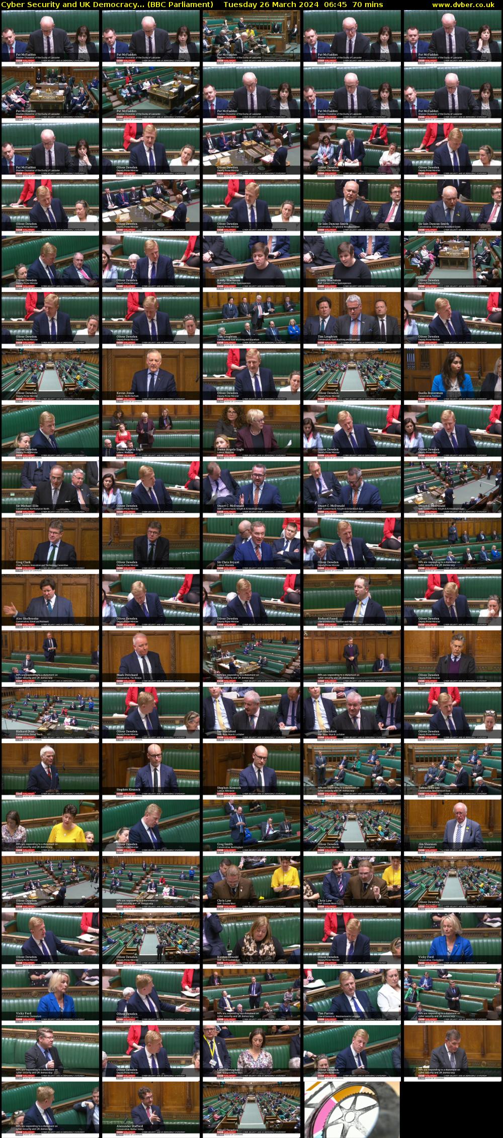 Cyber Security and UK Democracy... (BBC Parliament) Tuesday 26 March 2024 06:45 - 07:55