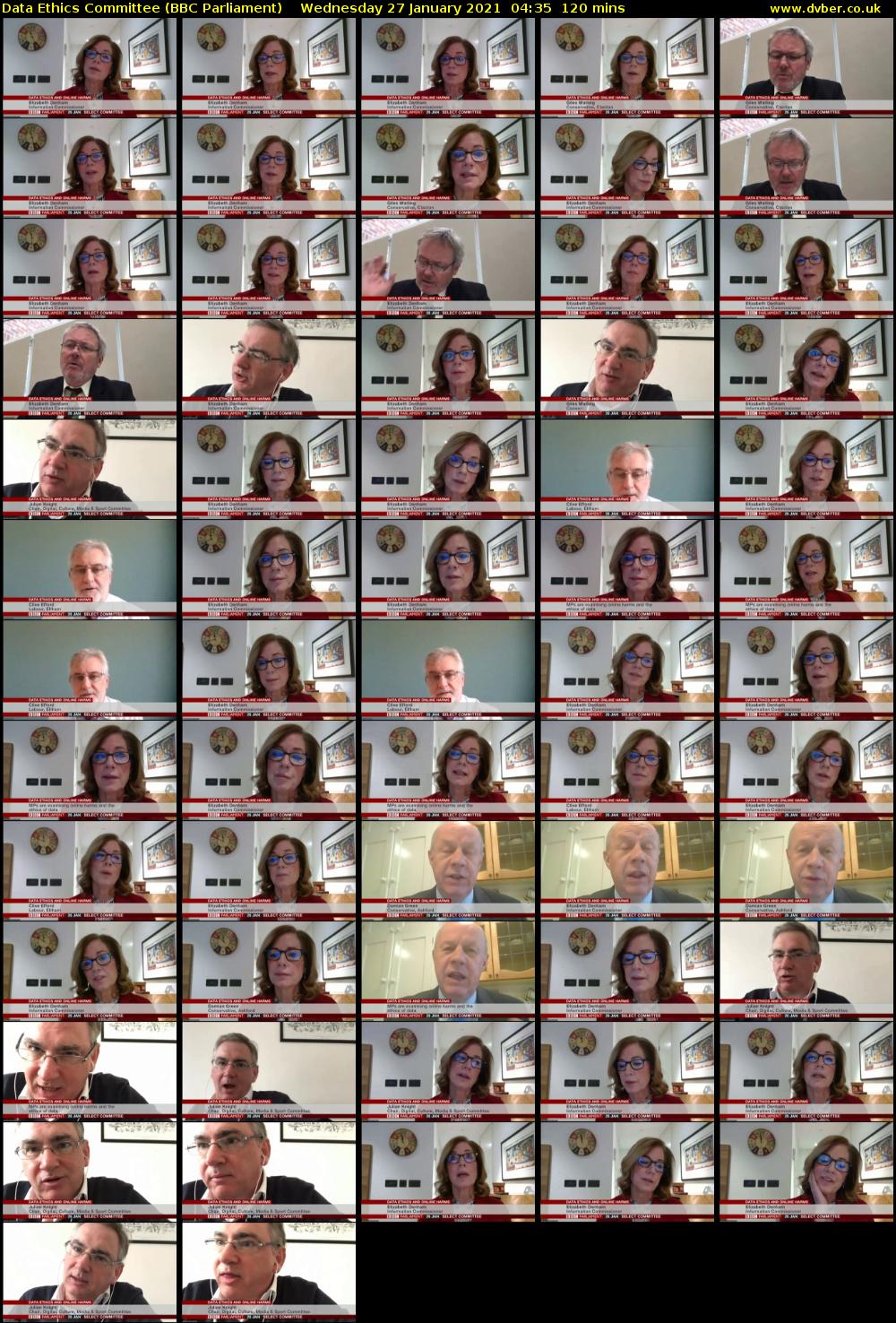 Data Ethics Committee (BBC Parliament) Wednesday 27 January 2021 04:35 - 06:35