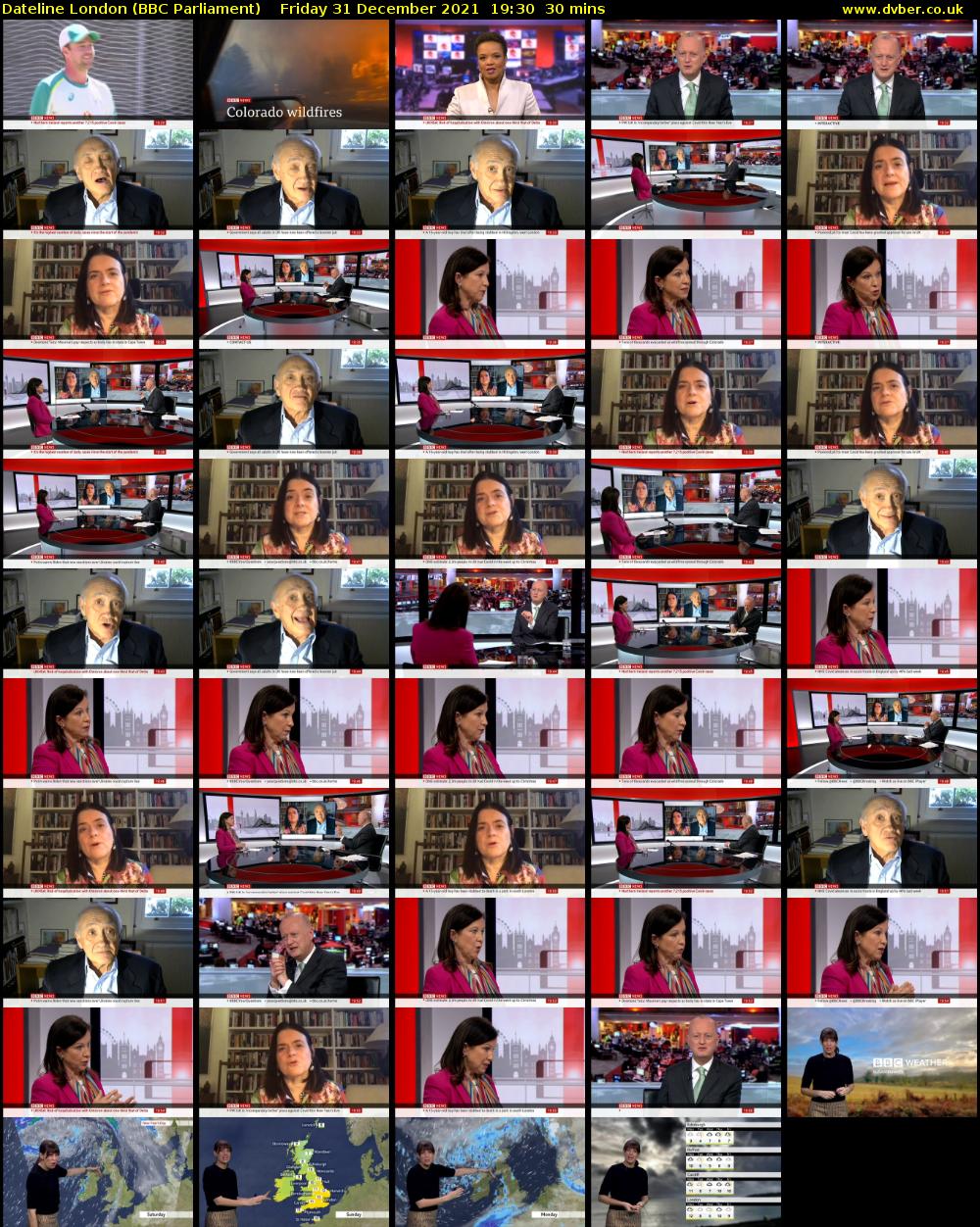 Dateline London (BBC Parliament) Friday 31 December 2021 19:30 - 20:00