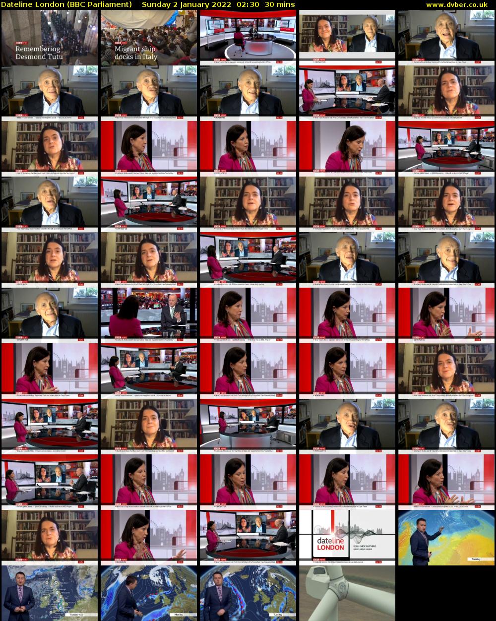 Dateline London (BBC Parliament) Sunday 2 January 2022 02:30 - 03:00