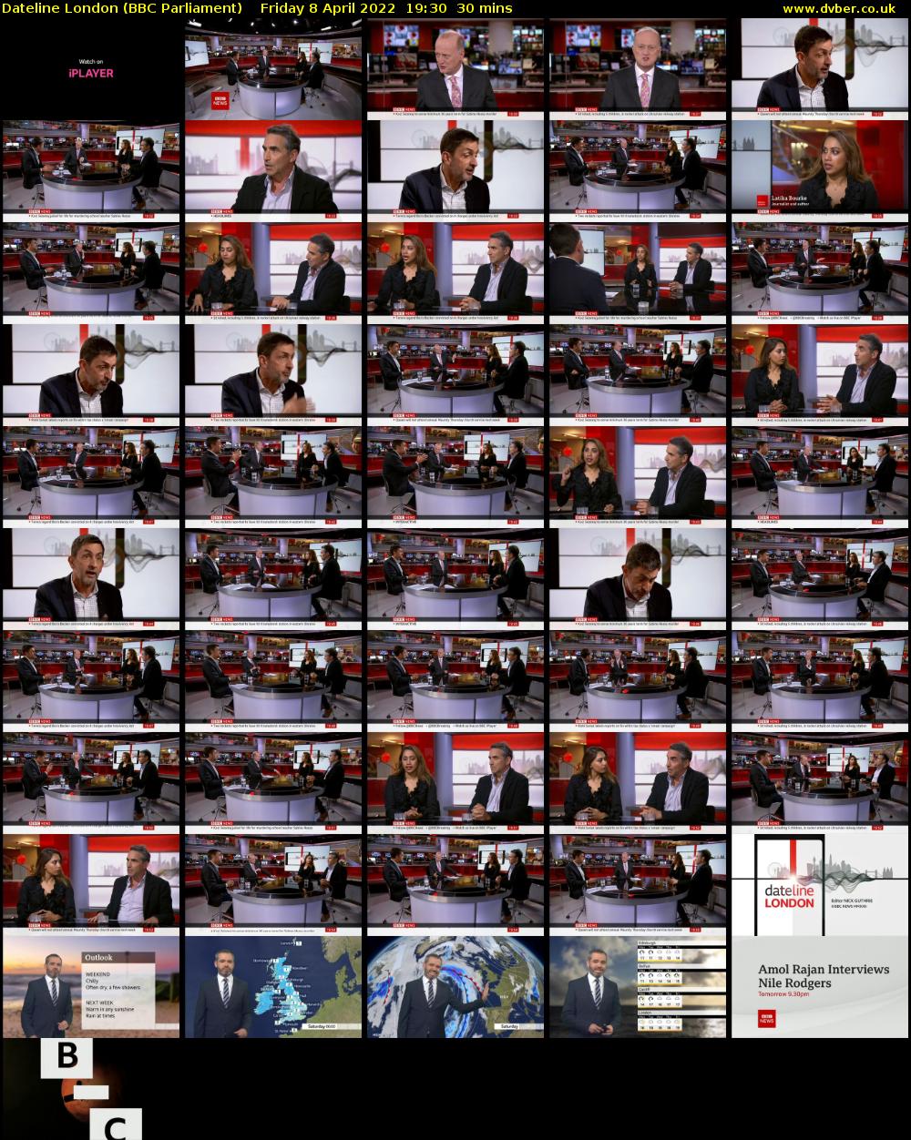Dateline London (BBC Parliament) Friday 8 April 2022 19:30 - 20:00