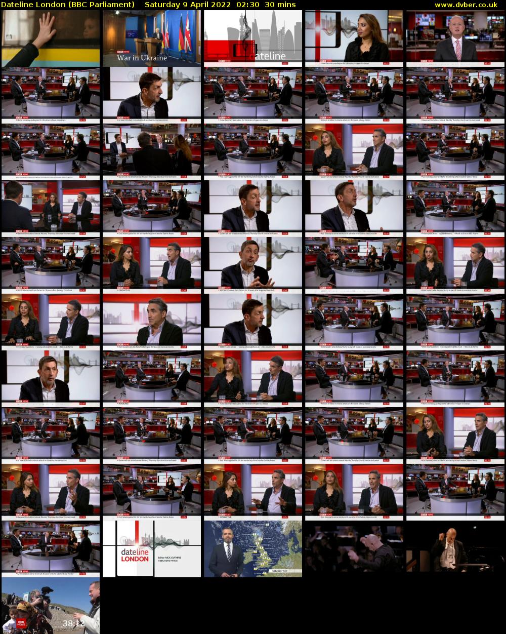 Dateline London (BBC Parliament) Saturday 9 April 2022 02:30 - 03:00